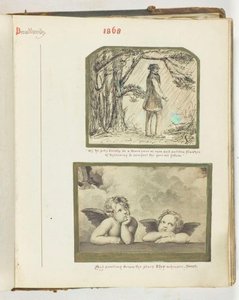 İsimsiz [yağmurdaki adam ve iki melek], 1868. by Georgina Cowper
