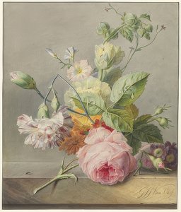 Çiçeklerle natürmort. 1800-25 civarında
