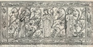 Beyaz Anıt Altar Bezi, Parish Kilisesi, Cheddleton, c1891 by Gerald Callcott Horsley