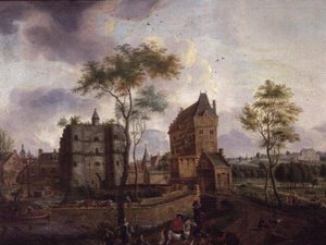 Malines kasaba kapıları (tuval üzerine yağlı boya) by Gerard Philippe Colin