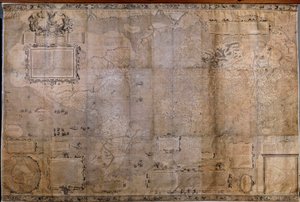 Dünyanın coğrafi haritası. Gerard Mercator