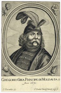 Grigore I Ghica (Ghika) (1628-1675), Eflak Prensi par Bouttats, Gerard (yaklaşık 1630-1668'den sonra). Bakır gravür, yaklaşık 1664, Özel Koleksiyon by Gerard Bouttats