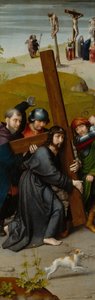 İsa, Çarmıha Gerilme ile Haç Taşırken, c.1510 (meşe panel üzerinde yağlı boya) by Gerard David