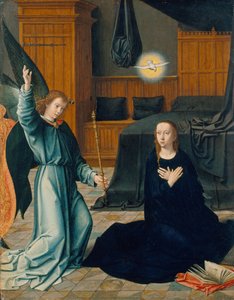 Müjde, 1509 dolayları (meşe üzerine karışık teknik) by Gerard David
