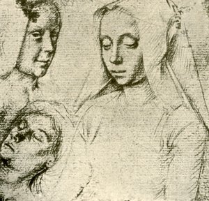 Üç Kadın Baş, 15. yüzyılın sonu ile 16. yüzyılın başları, 1908. by Gerard David