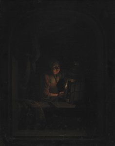 mumlu kız by Gerrit Dou