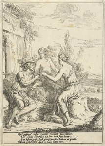 Dameet, Galate ve Amaril ile pastoral sahne by Gerard Hoet (I)