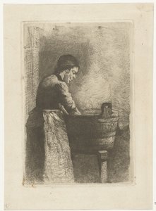 Kadın bir lavabo