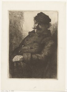 Şapkalı oturan adam Coachman Antwerp tramvay