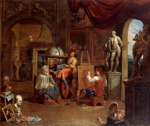Sanatçı stüdyo sahnesi, 1680-1720. by Gerard Thomas
