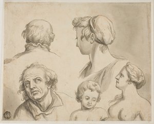 Beş Büst Eskizleri by Gerard de Lairesse