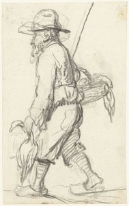Bir sepet ördek ile avcı by Gerard ter Borch (II) (possibly)