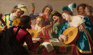 Geç Rönesans/erken Barok döneminin müzisyenleri (Gerard van Honthorst, The Concert, 1623)