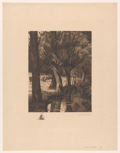 Çayır su kenarında Dere kenarında (nesne üzerindeki başlık) by Gerarda Wilhelmina ten Hoet (signed by artist)
