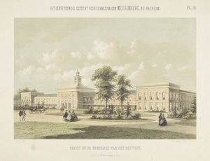 Psikiyatri Hastanesi Meerenberg Sığınma evinin önden görünüşü (nesne üzerindeki başlık) Haarlem yakınlarındaki deli Meerenberg için tıbbi sığınma evi (nesne üzerine seri başlığı)