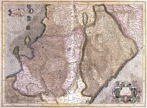 Abruzzo ve Campania, İtalya (gravür by Gerardus Mercator