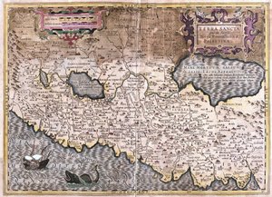 Kutsal Topraklar ve Filistin (gravür by Gerardus Mercator