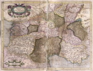Limuzin, Languedoc, Auvergne, Burgundy ve Provence, Güney Fransa by Gerardus Mercator
