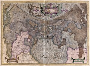 Hollanda (gravür by Gerardus Mercator