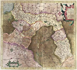 Picardy, Şampanya, Fransa by Gerardus Mercator