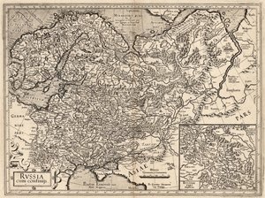 Rusya cum Confinijs. Rusya Haritası, 1587.