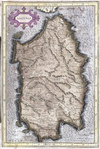 Sardunya, İtalya (gravür by Gerardus Mercator