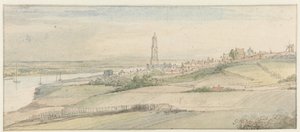 Doğudan Rhenen ve Ren Nehri'nin görünümü by Gerbrand van den Eeckhout