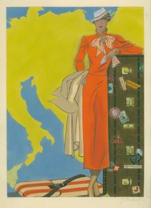 Kadın modası 1932 / seyahat elbisesi / Gerd Hartung