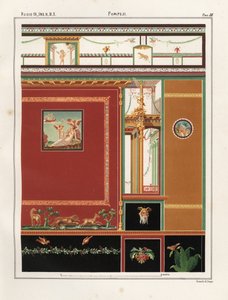 Ariadne, Theseus'un teknesinin Naxos adasından ayrılışını izliyor. Regio IX.II.5, Pompeii'deki bir dükkan/konuttaki triclinium'dan duvar resmi. Emile Presuhn'dan (1844-1878) Geremia Discanno'nun bir çiziminden sonra Victor Steeger'i