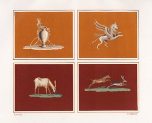 Epigramlar Evi, Regio V, Insula 1'den dekoratif figürler by Geremia Discanno