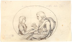 Veliaht Prens Frederik ve Veliaht Prens (Chr. VIII), ölen Veliaht Prenses Sofie Frederikke