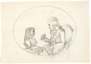 Veliaht Prens Frederik ve Veliaht Prens (Chr. VIII), ölen Veliaht Prenses Sofie Frederikke