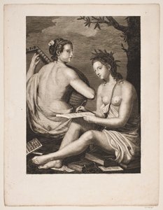 Terpsichore ve Kalliope by Gerhard Ludvig Lahde