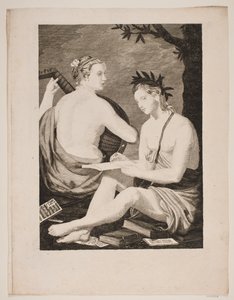 Terpsichore ve Kalliope by Gerhard Ludvig Lahde