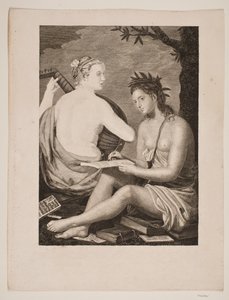 Terpsichore ve Kalliope by Gerhard Ludvig Lahde