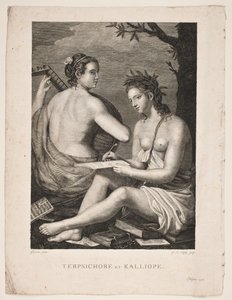 Terpsichore ve Kalliope by Gerhard Ludvig Lahde