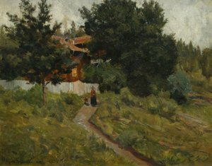 kadın ve çocuk by Gerhard Peter Frantz Vilhelm Munthe