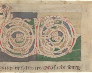 Baş Harfler V ve D by German 12th Century