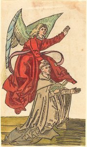 Bir Melek ile Bir Keşiş by German 15th Century