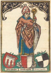 Üç Armalı Augsburg Piskoposu by German 15th Century
