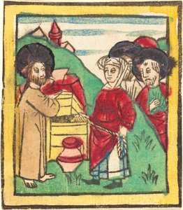 İsa ve Samiriyeli Kadın by German 15th Century