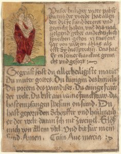 Madonna ve Çocuk, Hoşgörü ve Dua ile Görkemli Bir Şekilde by German 15th Century