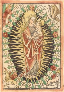 Tesbihte Madonna ve Çocuk by German 15th Century