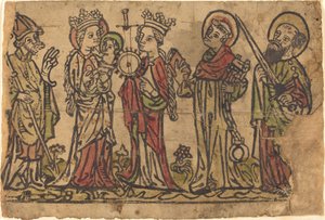 Madonna ve Dört Azizli Çocuk by German 15th Century