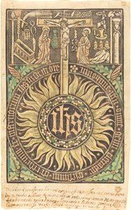 Çarmıha Gerilme ve Tutku Sembolleriyle Kutsal Monografi [rekto] by German 15th Century