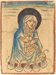 Bulutlardaki Bakire by German 15th Century or Master of the Housebook