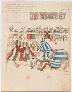 Sabit Kalkanlarla Sahte Joust of War by German 16th Century