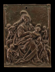 Dört Melekli Bakire ve Çocuk by German 16th Century