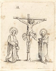 Bakire ve Aziz John ile Çarmıha Gerilme by German 16th Century after Albrecht Dürer