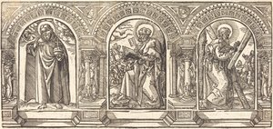 İsa ve Havarileri II by German 16th Century after Martin Schongauer